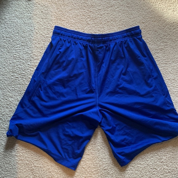 Blue Under Armour Gym Shorts; fit below the knee - Picture 2 of 2